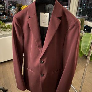 Theory Semi Tech Blazer - Size 36 - Malbec - $595 MSRP NWT